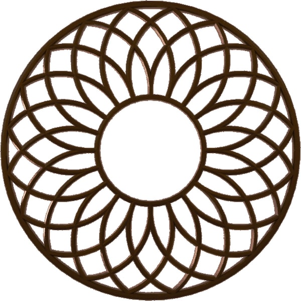 Ekena Millwork Cannes Architectural Grade PVC Pierced Ceiling Medallion, Copper, 32"OD x 11"ID x 1"P CMPP32CNSCO - main